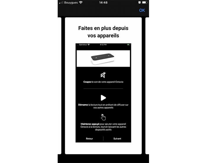 octavio app boutons