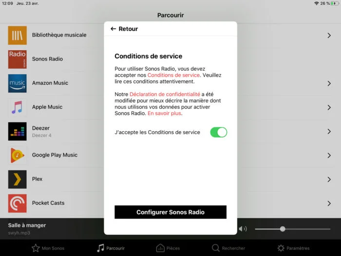 sonos radio accepter 1