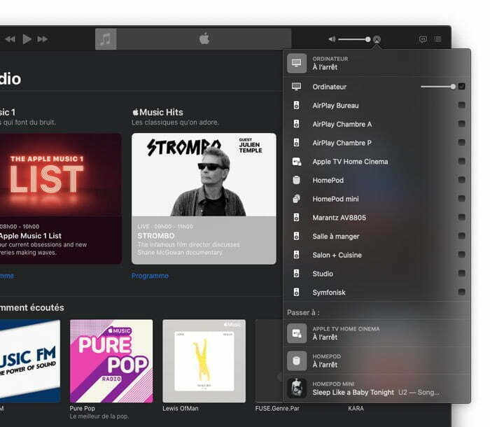 AirPlay 2 dans Apple Music