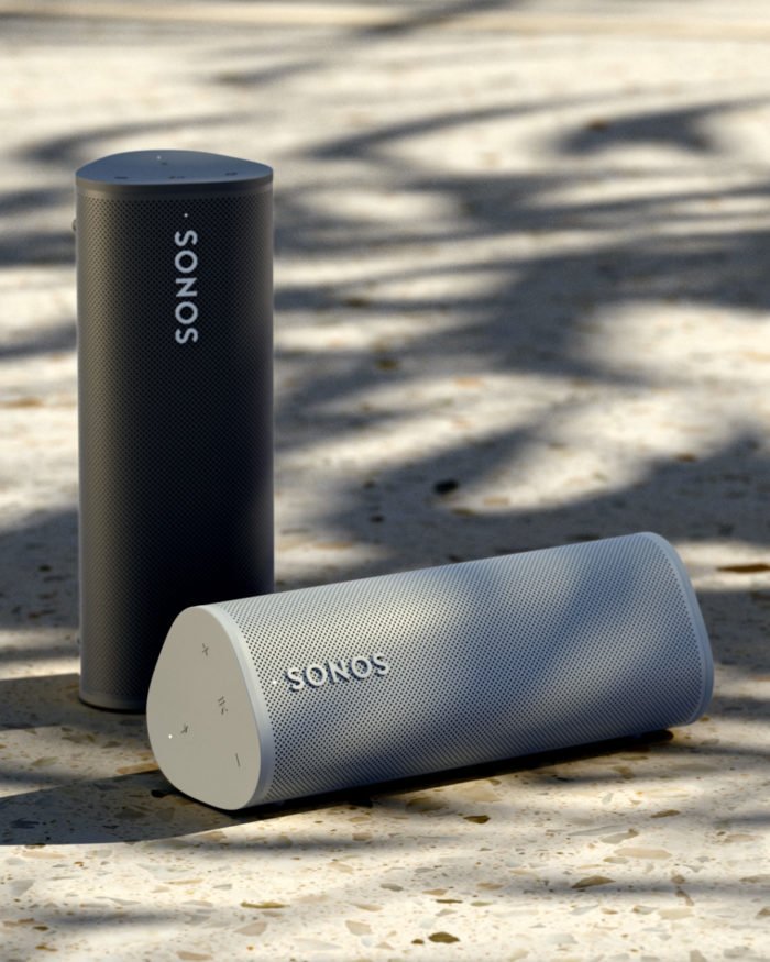 sonos roam portable bluetooth multiroom hi res press white black