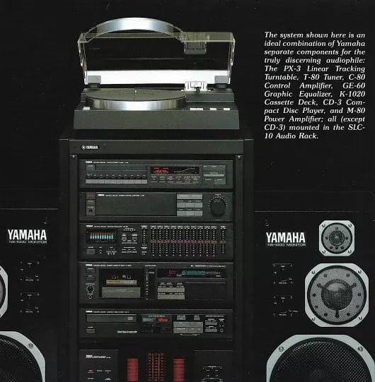 Une chaine hifi Yamaha complète à la fin des années 80