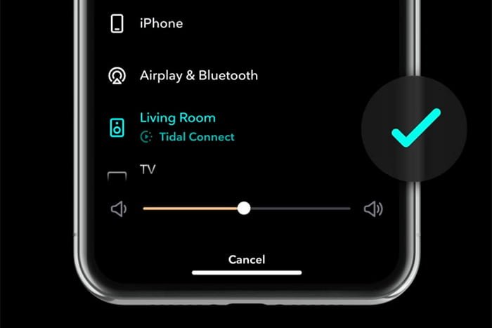 Tidal Connect sur iPhone