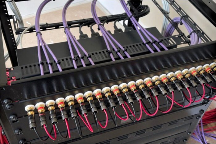 cables enceinte rack