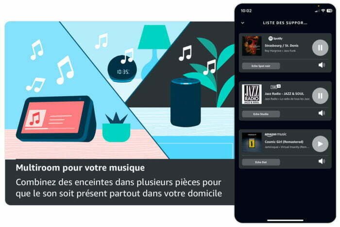 Comment gérer les zones dans Alexa Multi-room Music ?