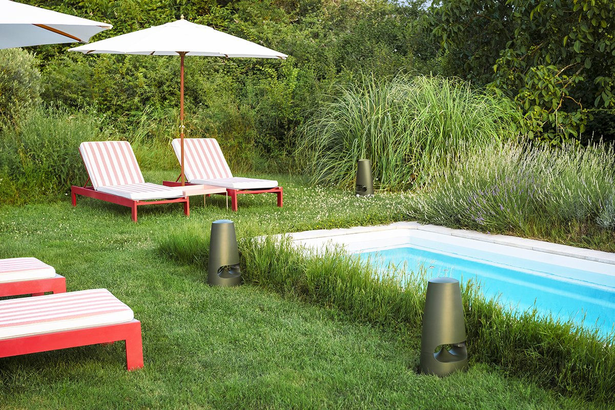 Triangle Garden 7 : une enceinte à 360° pour le jardin avec éclairage led